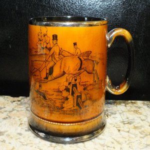 Silver Luster Mug Stein ~ Arthur Wood, England "Hunting Days"